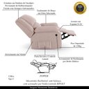Ver imagem 4 de Poltrona do Papai Reclinável Elétrica com Entrada Usb Simon F05 Veludo Rosê - Lyam Decor