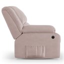 Ver imagem 6 de Poltrona do Papai Reclinável Elétrica com Entrada Usb Simon F05 Veludo Rosê - Lyam Decor