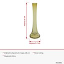 Ver mais imagens de Vaso Decorativo de Vidro Âmbar 25x8x8cm Enfeite Sala Mesa Estante Aparador