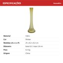 Ver imagem 7 de Vaso Decorativo de Vidro Âmbar 25x8x8cm Enfeite Sala Mesa Estante Aparador