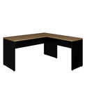 Ver imagem 1 de Mesa em L Savoia 30mm 150x150cm Escritório Macadamia/preto
