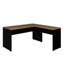 Ver imagem 1 de Mesa em L Savoia 30mm 150x150cm Escritório Macadamia/preto