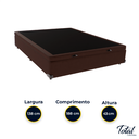 Ver imagem 4 de Cama Box Baú Casal Suede Marrom