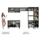 Ver imagem 7 de Armário De Cozinha Completa 300cm Cinza Nice Madesa 09 Cinza