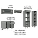 Ver mais imagens de Armário De Cozinha Completa 300cm Cinza Nice Madesa 09 Cinza