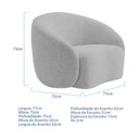 Ver mais imagens de Kit Divã Recamier Orgânico Marrocos 200cm Lado Esquerdo e 2 Poltronas Amore Linho Cinza Claro