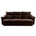 Ver imagem 5 de Sofá Retrátil/Reclinável Trento 2,30m Suede Velut Marrom c/ Molas no Assento - King House