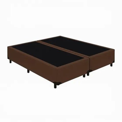Cama Box Bipartido King Suede Premium Santo Box Bipartido 40x192x203:marrom