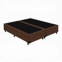 Ver imagem 1 de Cama Box Bipartido King Suede Premium Santo Box Bipartido 40x192x203:marrom