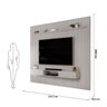 Painel com Bancada para Tv até 75 Polegadas Ripado Dj Móveis Trento 275 Bali - 7