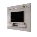 Ver imagem 3 de Painel com Bancada para Tv até 75 Polegadas Ripado Dj Móveis Trento 275 Bali