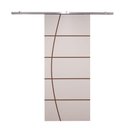 Ver imagem 1 de Porta de Correr Branco Prime Frisada Kit Alumínio F01 - 210x110