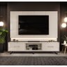 Bancada e Painel Madri 2 Gavetas Para TV até 75 Polegadas Off White Dj Móveis - 1