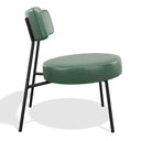 Ver imagem 3 de Poltrona Decorativa Sala de Estar Kobe Estofada com Encosto Couríssimo Verde - Desk Design