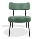 Ver imagem 2 de Poltrona Decorativa Sala de Estar Kobe Estofada com Encosto Couríssimo Verde - Desk Design