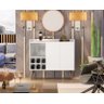 Aparador Buffet Adega Samara 2 Portas Moon Ii Cor Branco Comprar Moveis em Casa - 2