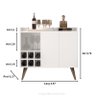 Aparador Buffet Adega Samara 2 Portas Moon Ii Cor Branco Comprar Moveis em Casa - 1