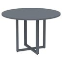 Ver imagem 1 de Mesa de Reunião Redonda P25 Pandin 110 Cm (largura) Tampo Mdp Grafito Pé Aço Tubular Grafito