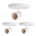 Ver imagem 1 de Kit 3 Luminárias Spot de Sobrepor 1 Lâmpada Direcionável E27 Articulado Cor:branco