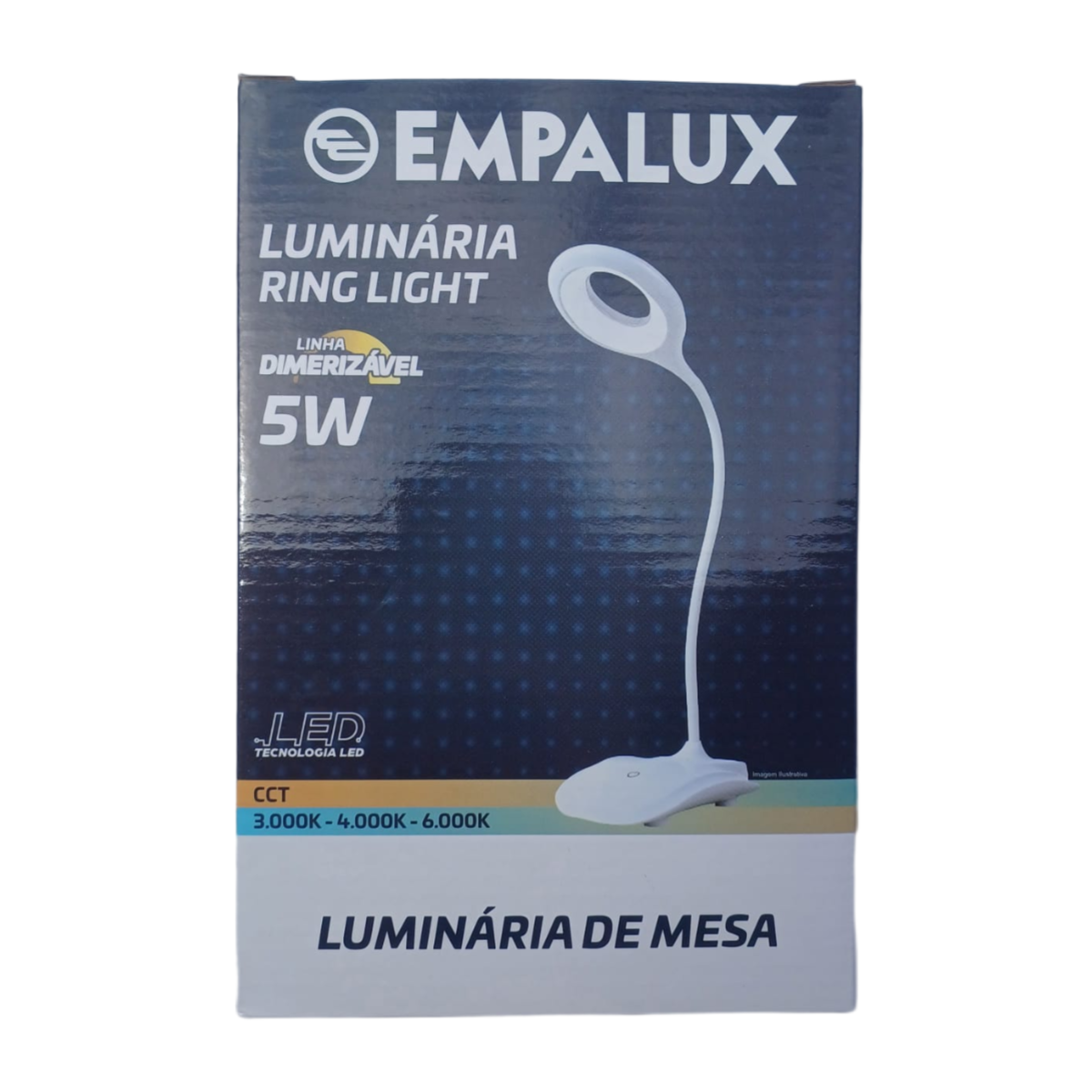 Luminária de Mesa Ring Light 5w Toque 3 Tons Im05317 Empalux - 4