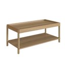 Ver imagem 2 de Mesa de Centro Retangular com Prateleira 93cm X 38cm Pé Madeira Oslo