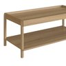 Mesa de Centro Retangular com Prateleira 93cm X 38cm Pé Madeira Oslo - 6