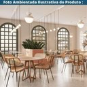 Ver imagem 4 de Kit 4 Cadeiras Toscana Estrutura em Aço Assento em PU Marrom Fratini