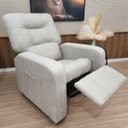 Ver imagem 7 de Poltrona de Descanso do Papai Reclinável em Suede Bege Thor - Larbelle