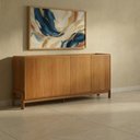 Ver imagem 1 de Aparador Buffet 4 Portas Pés em Madeira Maciça Jequitiba