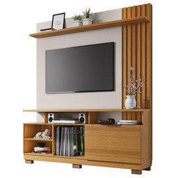 Estante Home Theater Artheo Cinamomo/Off White para TV até 55” - HB Móveis - 1
