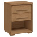 Ver imagem 1 de Mesa de Cabeceira 2 Gavetas Angra Rimo Carvalho/carvalho