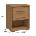Ver imagem 5 de Mesa de Cabeceira 2 Gavetas Angra Rimo Carvalho/carvalho