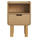 Ver imagem 6 de Mesa Cabeceira Quarto 40cm 1 Gaveta Pé Madeira Luara Hanover A10 - Mpozenato