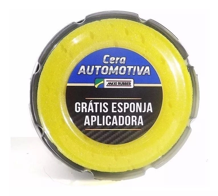 Cera Automotiva Profissional 200g Com Esponja Maxxi Rubber Maxi Rubber Unico - 2