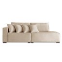 Ver imagem 2 de Sofá 4 Lugares Modulado Chaise Almofada Solta Molas Isa Be Linho Bege Claro 2,3m
