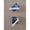 Ver imagem 4 de Prateleira Porta Livros Suporte Estante Nicho Decorativo Parede 2 Peças Branco Laca