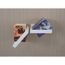 Ver imagem 2 de Prateleira Porta Livros Suporte Estante Nicho Decorativo Parede 2 Peças Branco Laca
