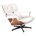 Ver imagem 5 de Poltrona Charles Eames com Puff Couro Natural Branco