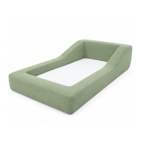 Cama Infantil Montessoriana a Vácuo Solteiro Colchão Brinde Bouclê Verde Vimont Moveis