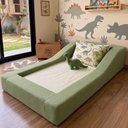 Ver imagem 1 de Cama Infantil Montessoriana a Vácuo Solteiro Colchão Brinde Bouclê Verde Vimont Moveis