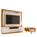 Ver imagem 1 de Estante Home Theater Nilo sem Pés com Mesa de Centro Indianápolis Cinamomo Off White - Madetec