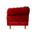 Ver imagem 1 de Poltrona Chesterfield Capitone Suede Vermelho Decorativa / Sala, Tv, Estar, Recepção