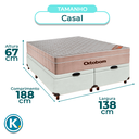 Ver imagem 2 de Cama Box Bau + Colchão Casal Molas Ensacadas Airtech Ortobom