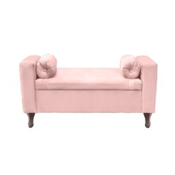 Recamier Bau Rico 140x Suede Rosa Bebe - Majú Decor - 1