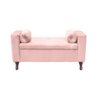 Recamier Bau Rico 140x Suede Rosa Bebe - Majú Decor - 1
