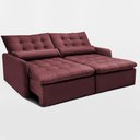 Ver mais imagens de Sofá sem Caixa Retrátil 1,60m Softgel Celeste Velusoft Vinho Cama Inbox