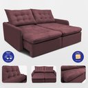 Ver imagem 7 de Sofá sem Caixa Retrátil 1,60m Softgel Celeste Velusoft Vinho Cama Inbox