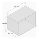 Ver imagem 4 de Nicho Parede para Microondas 57,5cm Mdf Cozinha Lanchonete:branco