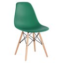 Ver imagem 5 de KIT - Mesa de jantar retangular Eames 80 x 120 cm branco + 4 cadeiras Eiffel DSW Verde escuro