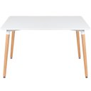 Ver imagem 3 de KIT - Mesa de jantar retangular Eames 80 x 120 cm branco + 4 cadeiras Eiffel DSW Verde escuro
